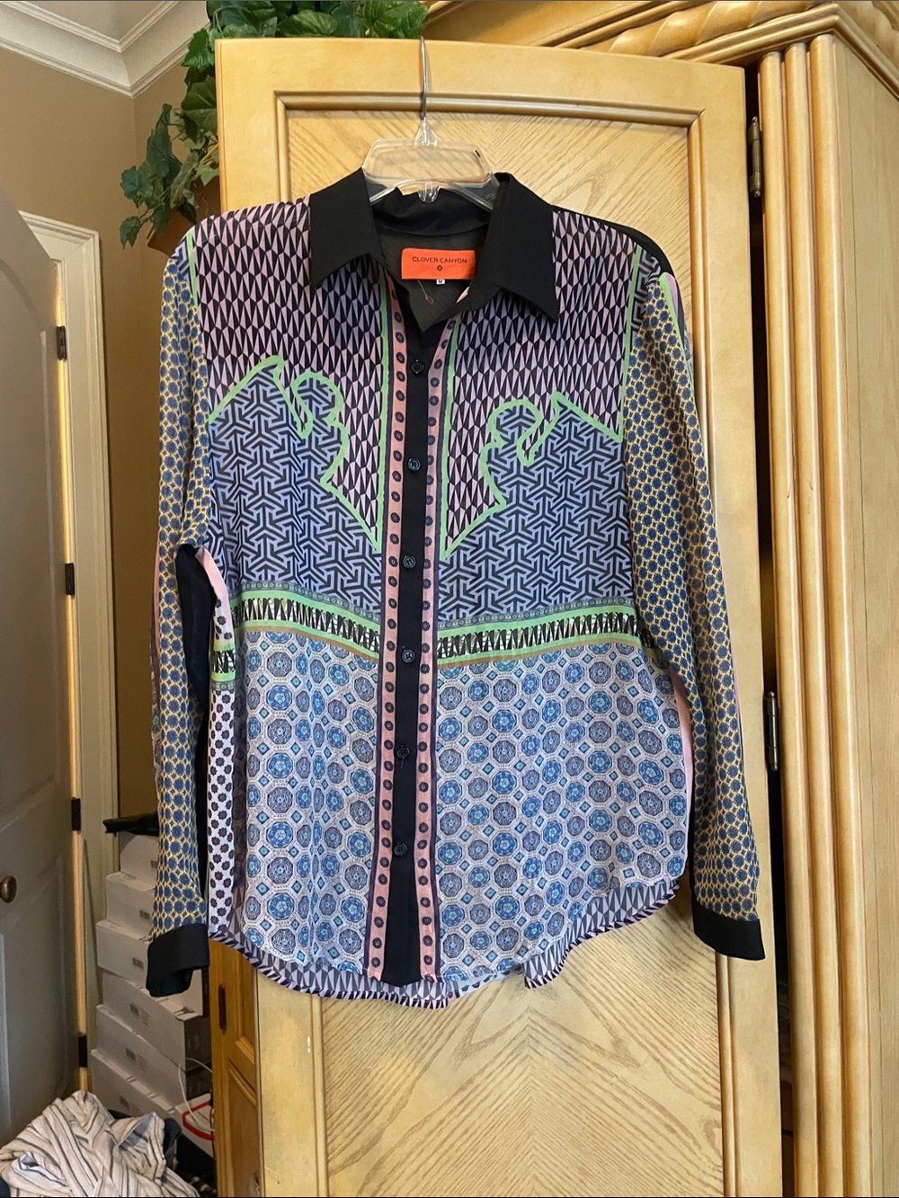 Clover canyon sheer blouse size medium